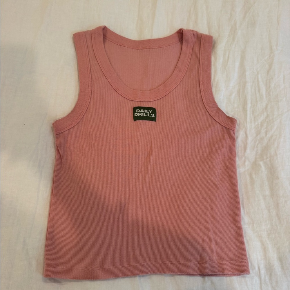 Daily Drills Dusty Pink Ribbed Tank